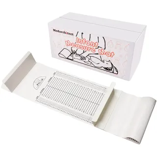 Medarchitect Messmatte für Baby Infantometer Höhenlineal, Kleinkind Baby Wachstumslineal Hautfreundlich Waschbar Infantometer Messlatte Babies, Kleinkinder, Genaue Messung – Weiß