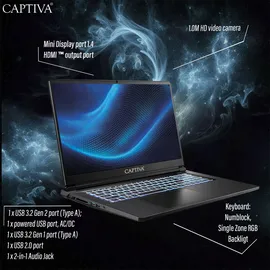 CAPTIVA Advanced Gaming I94-362GE 17,3'' Intel Core i7-13620H 16 GB RAM 1 TB SSD RTX 5070 Win11 Home