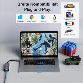 inca IUTP-03TX Ethernet Adapter 10 Gbit/s Aluminium > Silber