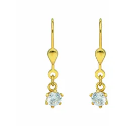 Paar Ohrhänger ADELIA ́S "Damen Goldschmuck", gold, Ohrringe, Damen, Damen, Gelbgold 333, mit Zirkonia Goldschmuck für Damen