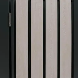 Proregal Mülltonnenverkleidung 125 x 260 x 84 cm schwarz