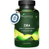 Vegavero ZMA Zink, | Magnesium Vitamin B6) Kapseln 120 St