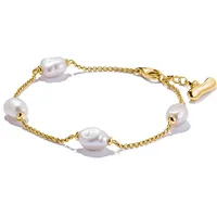 Thomas Sabo Natural Beauty Armband mit Perlen goldfarben A2189-430-14-L19V Größe L