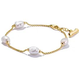 Thomas Sabo Natural Beauty Armband mit Perlen goldfarben A2189-430-14-L19V Größe L