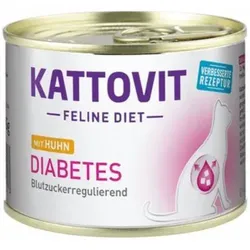 Katzen - Nassfutter KATTOVIT Feline Diet Diabetes Huhn, 185 g