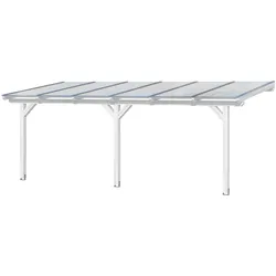Terrassendach SKANHOLZ "Andria", weiß, B:648cm T:350cm, Leimholz, Terrassenüberdachungen, Leimholz