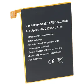 AccuCell Akku passend für Sony Ericsson XPERIA ZL, L35h, Li-Polymer, 3,8V, 2300mAh, 8,7Wh, built-in, ohne Werkzeug