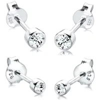 Elli Ohrringe Damen Ohrstecker 2er Set Basic mit Kristall in 925 Sterling Silber
