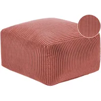 Beliani Pouf MUKKI Baumwolle Hellrot 50 cm 50 cm