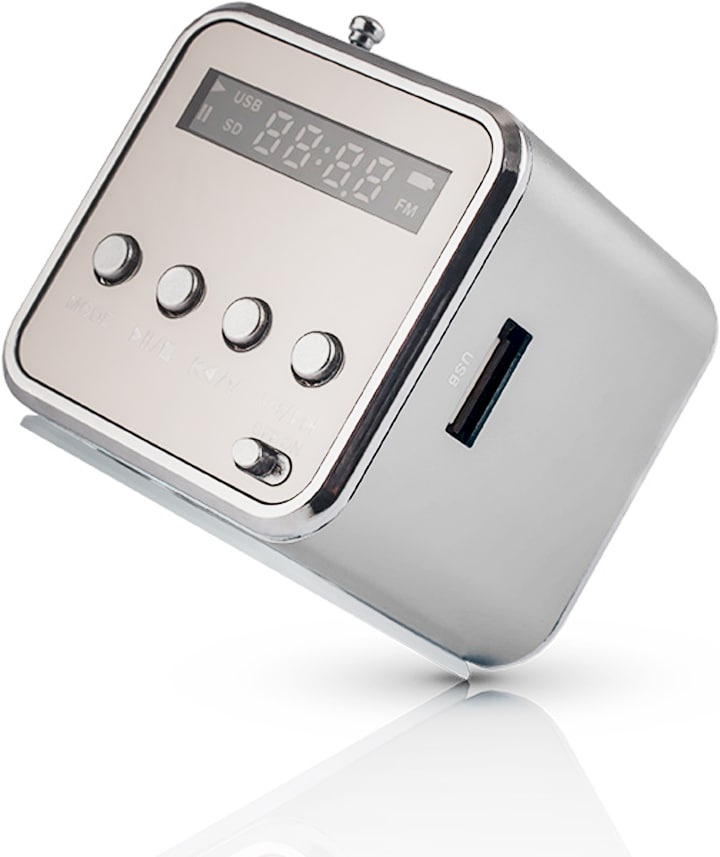 Setty Speaker Forever FOREVER Speaker Z RADIEM MF-100 Silver - zakupy dla firm - 43886720 (6 h, Akkubetrieb), Bluetooth Lautsprecher, Silber