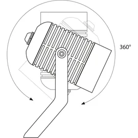 ledscom.de Gartenstrahler SHINGA für außen, IP65, Stecker, anthrazit, 1x GU10 max. 15W