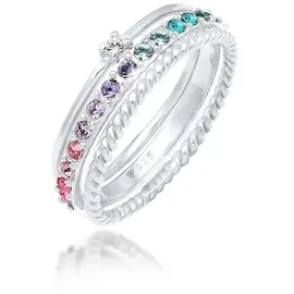 Elli Ring 925 Sterling Silber Ring Set in Silber | Gr.: 58