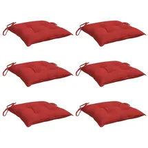 vidaXL Palettenkissen 50 x 50 x 7 cm rot 6 St.