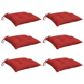 vidaXL Palettenkissen 50 x 50 x 7 cm rot 6 St.