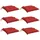 vidaXL Palettenkissen 50 x 50 x 7 cm rot 6 St.