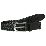 Vero Moda Flechtgürtel Leder schwarz 80