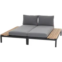 Siena Garden Alvida Loungesofa schwarz/teak