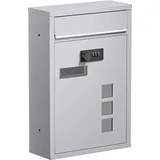 Wiltec Briefkasten Silberfarben