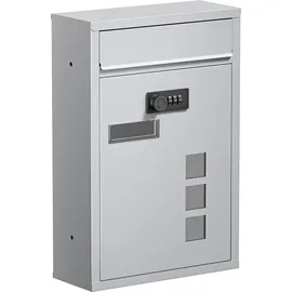 Wiltec Briefkasten Silberfarben