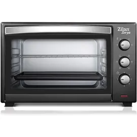 Zilan Minibackofen 45 Liter Konvektion 60 min Timer Ober-Unterhitze Mini Backofen Kleiner Backofen Elektrischer Backofen