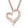 Elli DIAMONDS Halskette Damen Herz Anhänger mit Diamant 0,045 ct. 925 Sterling Silber Rosé vergoldet