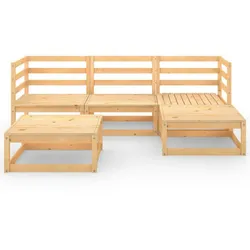 vidaXL 5-tlg. Garten-Lounge-Set Massivholz Kiefer