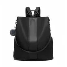 Miss Lulu Damen Rucksack Klein Schwarz