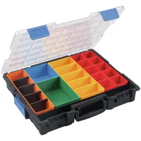 Allit Sortimentskasten Kunststoff 440 x 76 x 355 mm transparent schwarz 23 Fächer