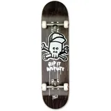 Mob Skateboard Skull 7.75 Complete - Komplettboard 31.75 x 7.75 Zoll - Holzboard aus 7 Schichten Ahornholz - fertig montiert - Einsteiger Skateboard für Kinder - Rip It Kaputt - Schwarz