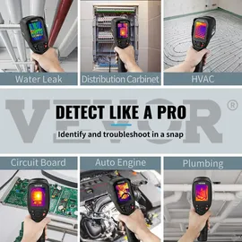 Vevor Handheld Wärmebildkamera 240x180 IR-Auflösung Infrarotkamera Thermometer 40mK Thermografie Kamera -20-550°C Thermokamera Identifizierung von Wilden Tiere Elektrisch Hotspots Fehlenden Isolierung