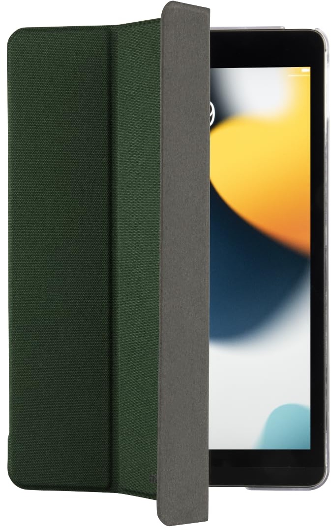 Hama iPad Hülle „Terra“ für Apple iPad 10.2" 7., 8., 9. Generation (Schutzhülle mit Tablet-Stand zum Klappen, Tablet Tasche für Auto-Schlaf/Wach, Tablet Hülle recycled, transparente Rückseite) grün