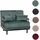 Mendler Schlafcouch Chenille 1-Sitzer Blau/Grün