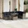 vidaXL Gartensofa-Set 9-tlg. grau Polyrattan