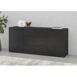 INOSIGN Buffet Glora Mit 3 Schubladen und 2 Türen, schwarz 140cm