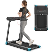 Costway Laufband klappbar, Elektrisches Walking Pad Zuhause | 0,75 HP Elektromotor | 3 Modi 12 Programme | LED Display | Geschwindigkeit 0-12 km/h | App-kontrolliert | Bluetooth-Lautsprecher