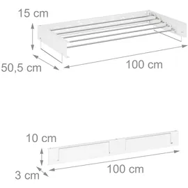 Relaxdays Wandtrockner 6 m weiß