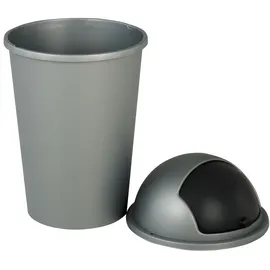 Home4You Abfalleimer 50 l Schwarz/Grau