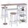 Zeller Küchenbar 118 x 89 x 38 cm mit 2 Hockern / weiß