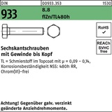 Reyher Sechskantschraube DIN 933 VG M16x40 8.8 flZnnc 480h-L 50St.