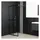 vidaXL Walk-In-Dusche 80 x 195 cm schwarz Sicherheitsglas