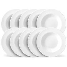 CreaTable 6er-Set CreaTable Pastateller Luminarc Ø 29 cm Glas Weiß