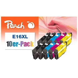 Peach 10er-Pack Tintenpatronen, kompatibel zu Epson No. 16XL, C13T16364010