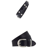 MUSTANG Ledergürtel (Set) mit Leder-Wickelarmband schwarz 75