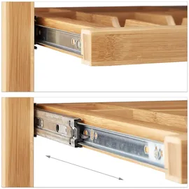 Relaxdays Computertisch mit Tastaturauszug beige