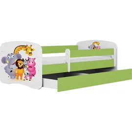 raumhirsch furniture Kinderbett Zoo 80 x 180 cm Holzwerkstoff grün