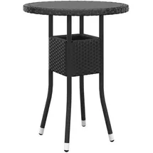 vidaXL Gartentisch Ø 60 x 75 cm Schwarz