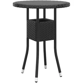 vidaXL Gartentisch Ø 60 x 75 cm Schwarz