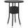 vidaXL Gartentisch Ø 60 x 75 cm Schwarz