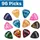 Cascha Guitar Picks 96er Set - Plektrum für Akustik-Gitarre E-Gitarre Ukulele Bass - hochwertige Plektren in 3 verschiedenen Stärken - aus abriebfestem Celluloid - Guitar Pick Set 96 Stück