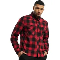 Brandit Textil Check Langarmhemd Red / Black 5XL